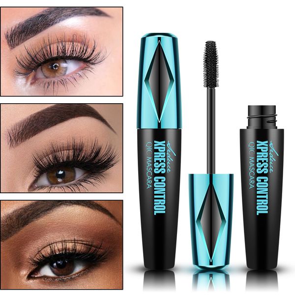 

QIC 4D Silk Fiber Lash Mascara Waterproof Black Тушь для ресниц макияжа для наращивания ресниц Толстог