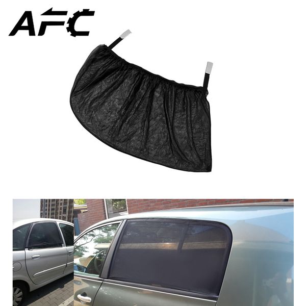 

afc 2pcs car rear side window sunshade mesh cloth sun visor anti-uv sunshade sunscreen black car supplies