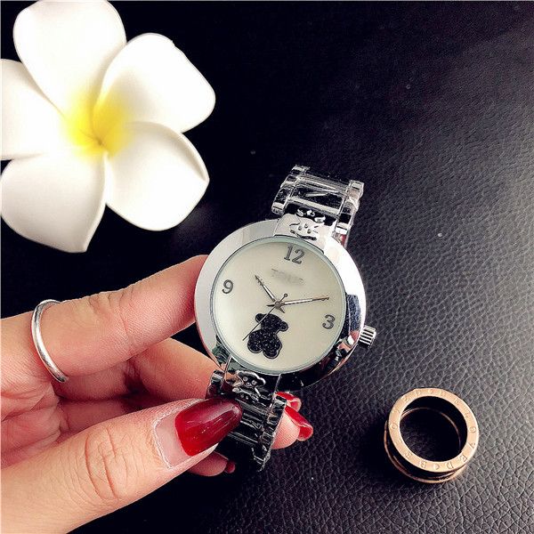

table card home men's watch high-end fashion steel belt with diamonds casual female performance goods wholesale bright watches fashion, Slivery;black
