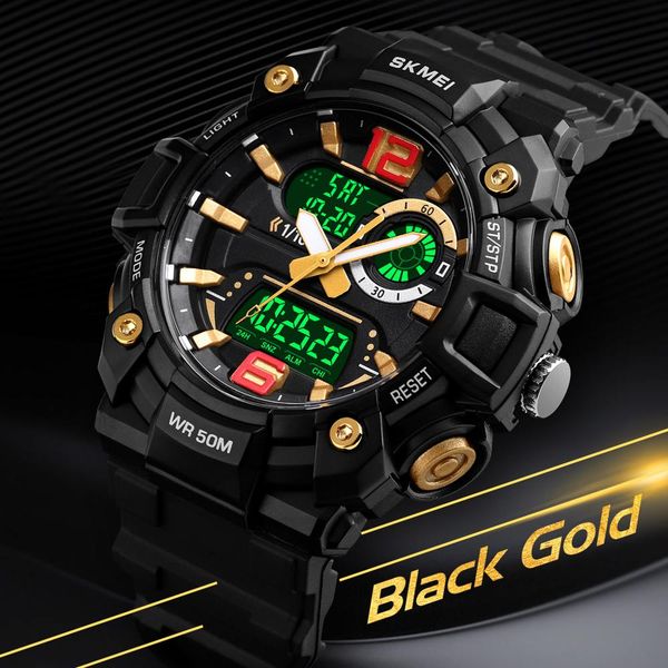 

skmei men sport watches quartz digital watch luminous back light chronograph waterproof watches relogio masculino, Slivery;brown