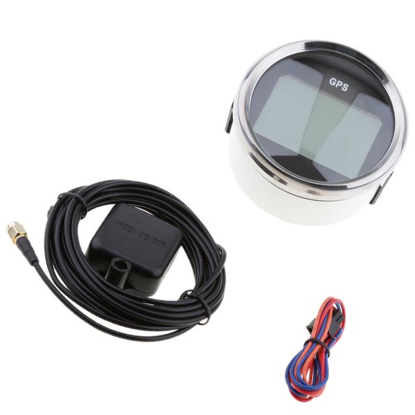 

marine car digital gps speedometer gauge 0-9900knot 85mm 316l chrome for canoe kayak inflactable boat dinghy accessories