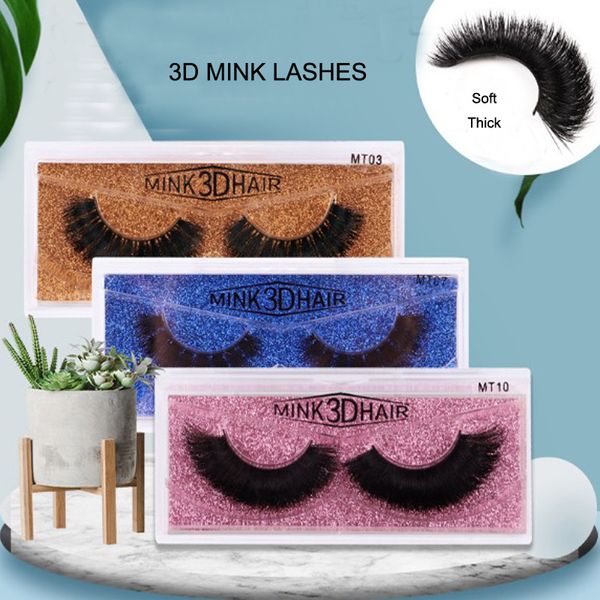 

3d mink lashes 100% thick real mink false eyelashes natural for beauty makeup extension fake eyelashes false lashes