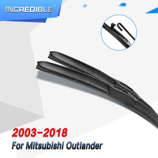 

incredible windscreen hybrid wiper blades for mitsubishi outlander fit hook arms model year from 2003 to 2018