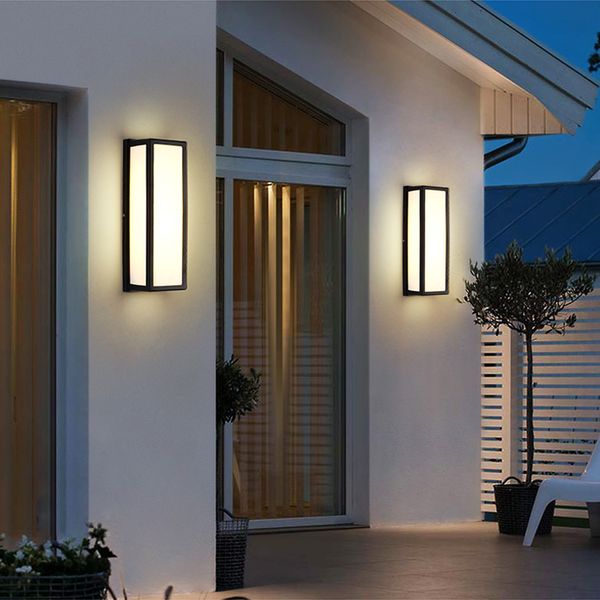 

modern minimalist outdoor courtyard wall lamp living room lamp waterproof villa balcony wall lamp creative aluminum led lamps