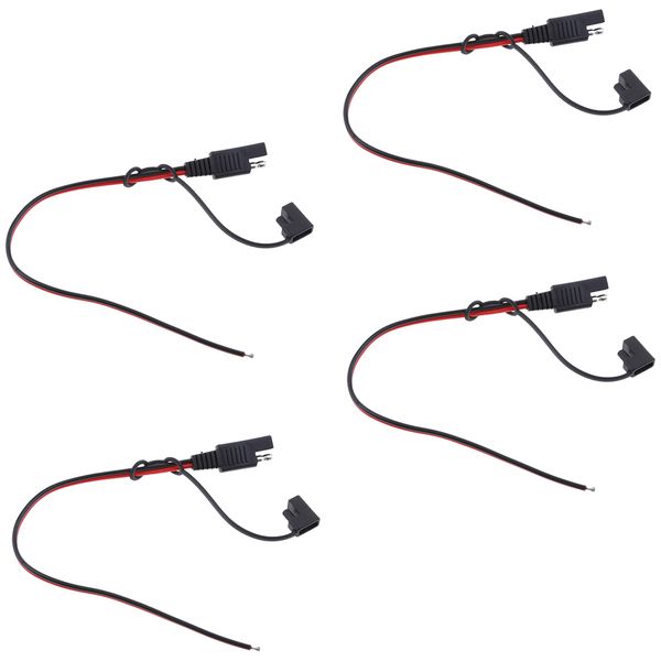 

4packs premium 18awg solar battery sae charger harness diy extension connector cables