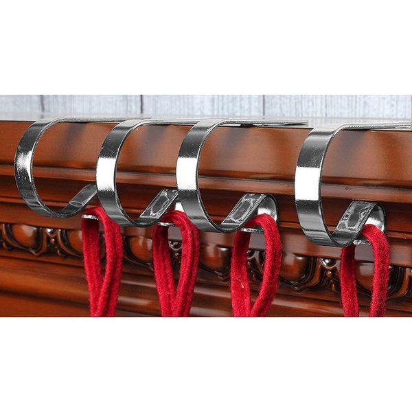 

luda mantle clip stocking holder, christmas hook, coat hook 10 pack