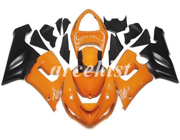 

4 gifts new abs motorcycle fairings kit fit for kawasaki ninja zx-6r zx6r 2005 2006 6r 05 06 body set custom orange