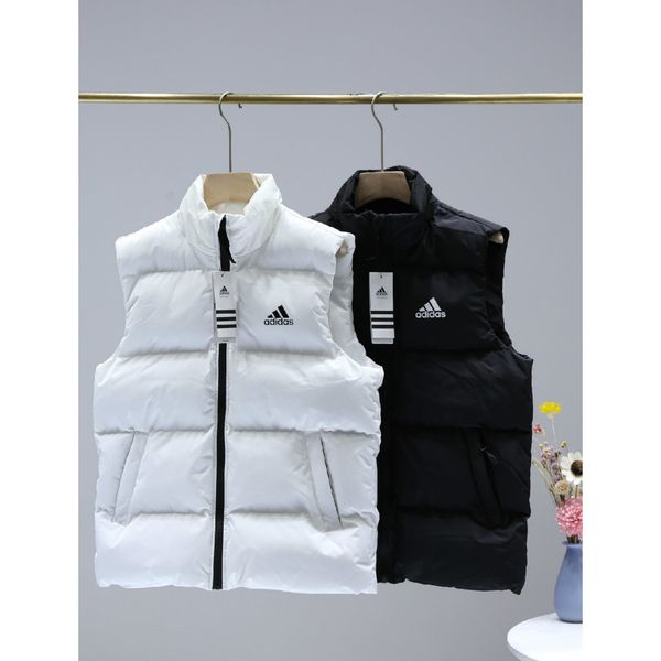 

2020 men women fashion vest down coat 2019 winter solid color letter printed coat for mens casual slim jacket outwear parkas plus size, Black;white