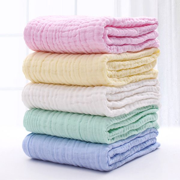 

imebaby baby blanket bath towel 110 cm six layers pure cotton muslin newborn cover blanket child bedding