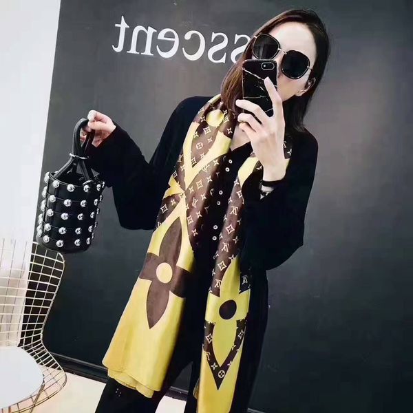 

designer scarf in the spring and autumn women's fashion scarf, silk scarf embroidery, jacquard scarf soft female wholesale scarves 4 ty, Blue;gray