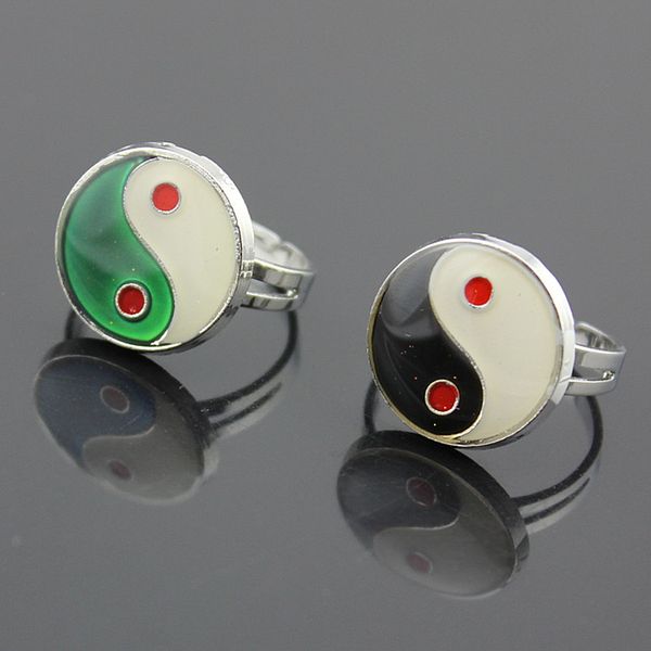 

wholesale 50pcs tai chi yin & yang mood rings amazing color changing emotion feeling changeable temperature opening finger rings gifts mr67