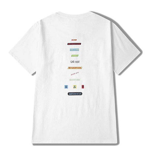 

womens t shirt round neck tees casual men women summer sport short sleeve womens teests01, White
