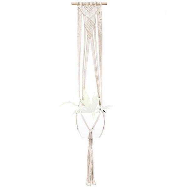 

macrame plant hanger indoor outdoor plant holder cotton rope hangers 2 pcs boho hanging planter,41 inch other garden supplies