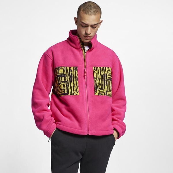 

19fw acg short section fleece jacket men women coats color matching splice street outwear winter warm cotton jacket outdoor hfymjk260, Black;brown