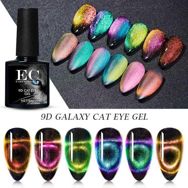 

9d galaxy cat eye nail gel polish chameleon magnetic soak off uv led gel nail varnish semi permanent manicure lacquer diy, Red;pink