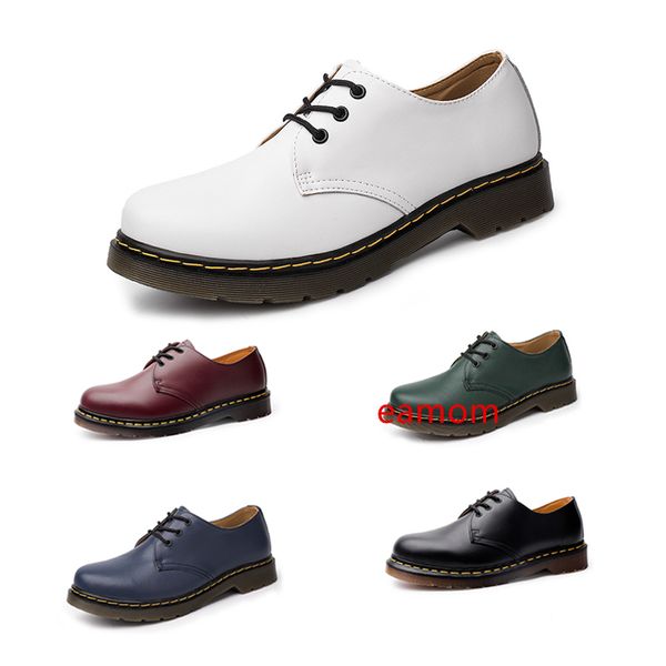 

discount no-brand low-shoes martin for men women boots british tooling style black white red green blue shoes size 38-45