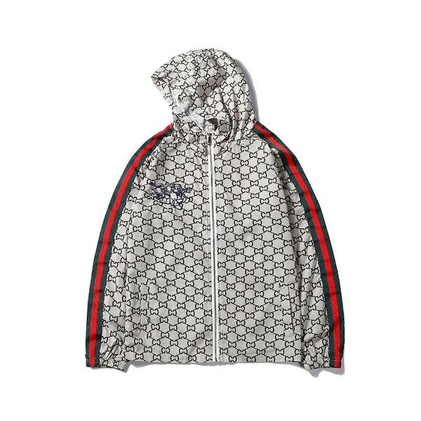 

mens designer jackets 2019 new arrival mens luxury letter printed with pattern hooded coat fashion windbreaker men casual designer outerwear, Black;brown