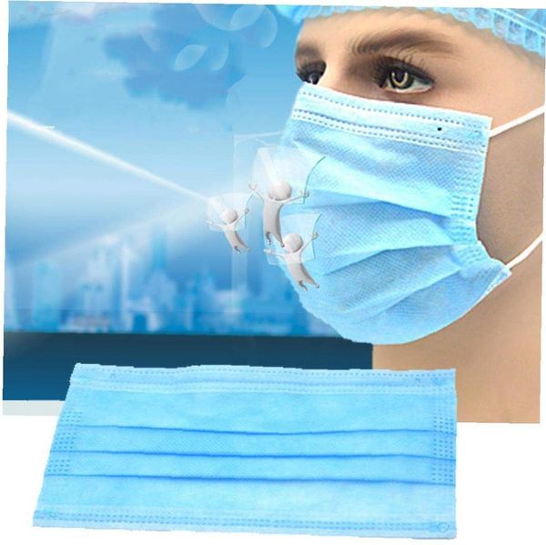 

50 pcs professional disposable face masks medical mouth cover 3 layer protect 100% cotton, reusable or disposable