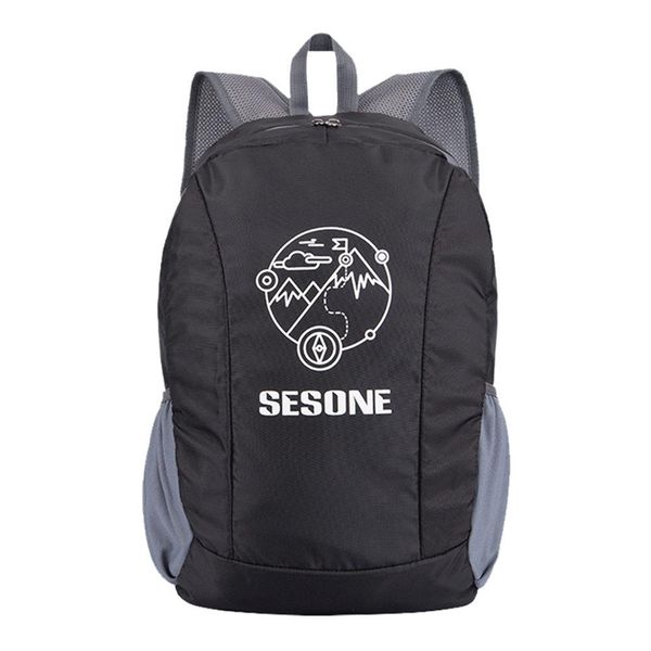

sesone waterproof outdoor foldable nylon ultra light backpack 20l- black