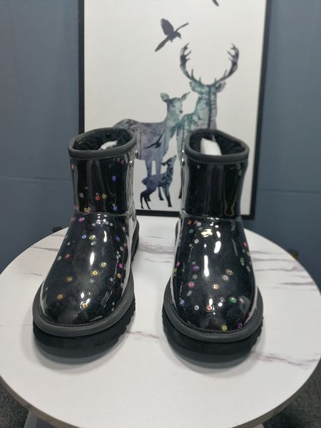 

australia 2020 arrivals winter snow boots women classic tall leather bailey bow girl shoes wool fur price boot mf19100910, Black