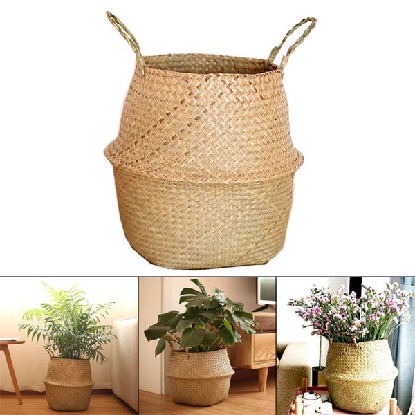 

seagrass плетеные корзины ротанг подвесной горшок грязная прачечная hamper хранения корзины dag-корабль корзины для хранения