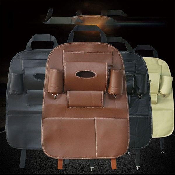 

leather back storage bag car storage bag car box back pocket