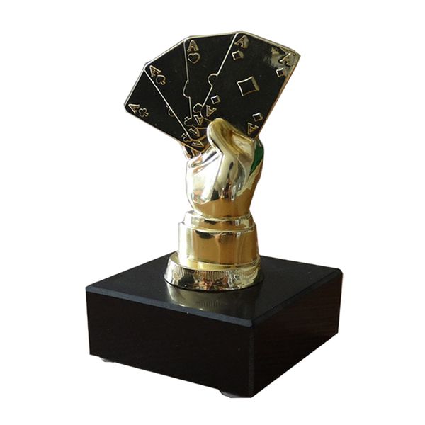 

alloy poker finger trophy winner award for casino tournament game