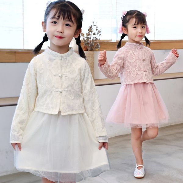 

новй киайкий ил-плае два-piece set childrens hanfu ѬеѬо младена вие иан и де, Red;yellow