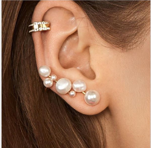 

jewelry pearl multi model female ear clip accessories, Golden;silver