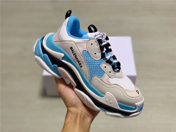 

fast delivery paris brand high version women's shoes luxury design platform casual men's shoes increase couples triple s sneakers, Black