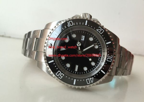 

factory supplier stainless steel 44mm 116660 black ceramic bezel automatic mens men's watch watches, Slivery;brown