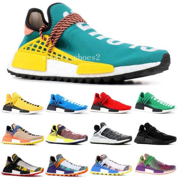 

new arrivel pharrell williams hu trail afro hu solar pack human race l4nd homecoming nerd men women running shoes sports sneaker size 5-11