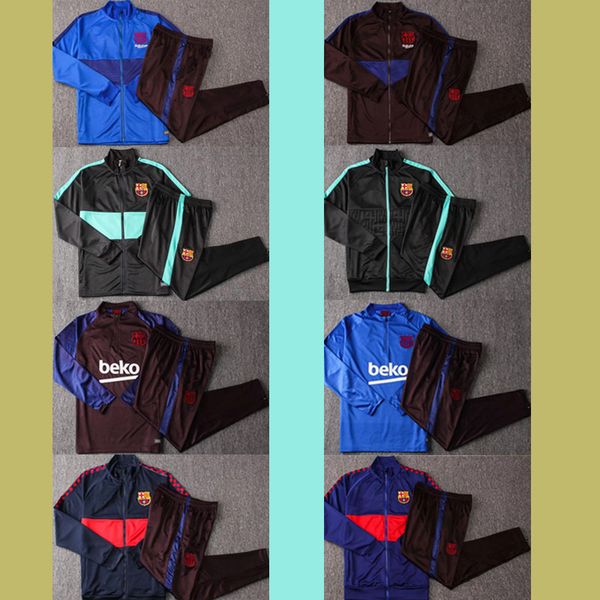 

2019 training clothes #10 messi sportswear tracksuit 19/20 suarez soccer shirts #17 griezmann #21 f.de jong men football tracksuits jackets, Black