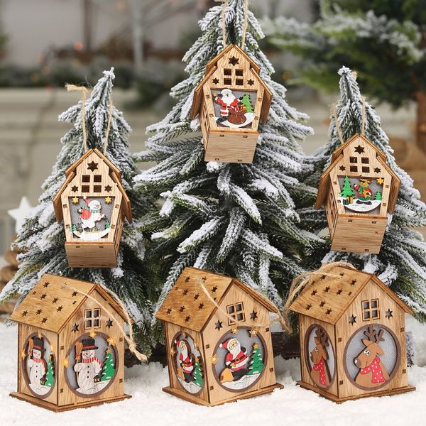 

christmas tree led garland wood house string led navidad room decor lamp wedding party holiday fairy lights novelty night light