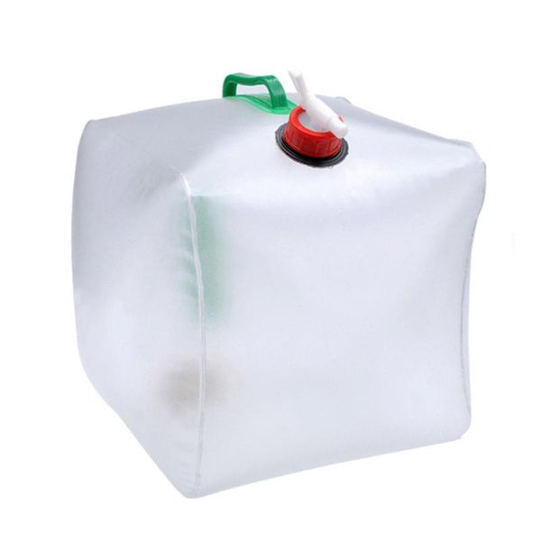 

10/20l folding drinking water bag outdoor sports camping hiking travel water storage container drink carrier holder