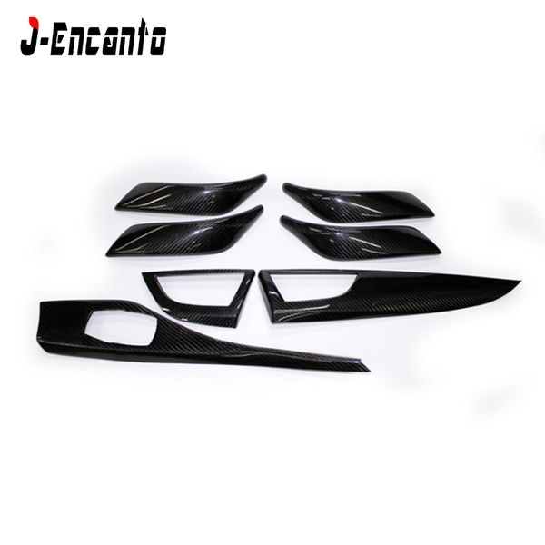 

7 шт для bmw 1 серия f20 2 серия f22 f23 углеродное волокно внутренняя отделка только lhd глянцевый черный карбон отделка салона автомобиля