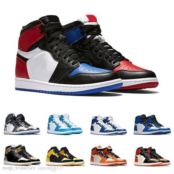 

1 wholesale mens basketball shoes good quality chicago bred toe game royal men 1s 3 shattered backboard unc designer sneakers sports