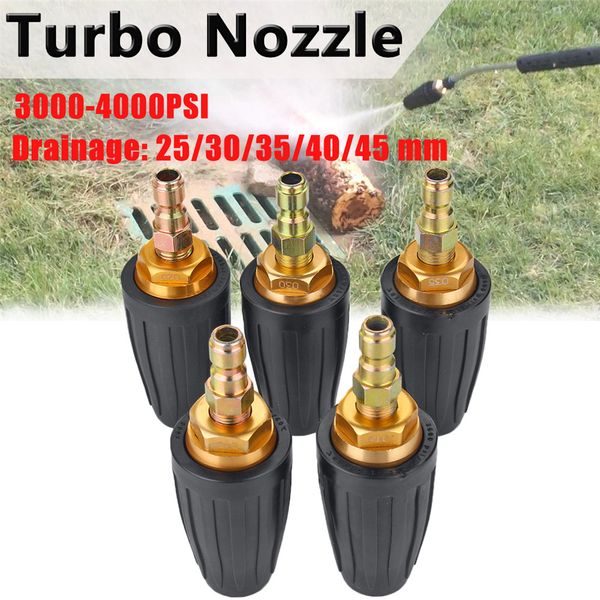 

1/4 quick connect rotating turbo nozzle 4000psi 2.5 3.0 3.5 4.0 4.5gpm car washer for high pressure washer cleaner accessory