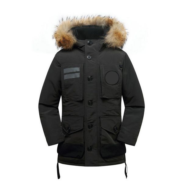 

canada mens down jacket designer men winter jacket 80% goose down warm hooded jacket outdoor windproof fashion winter coat, Black