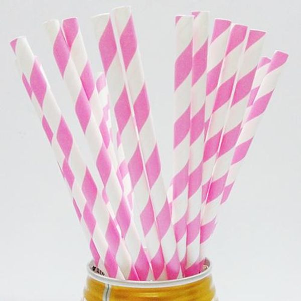 

25pcs wedding drinking party event disposable food grade striped paper straws drinks straw multi colored straws bar accessories