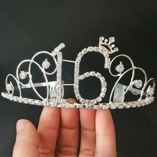 

beautiful princess tiaras and crowns headband kid girls lover bridal prom crown wedding party accessiories number hair jewelry, Golden;white