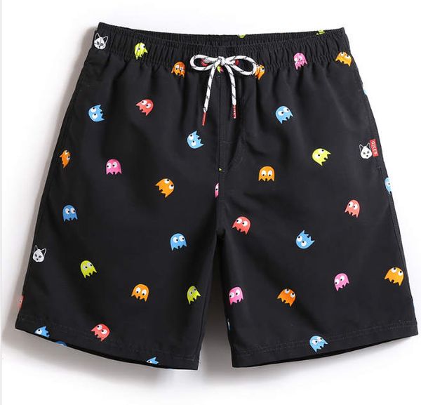 

2020 новая мода лето мужские дизайнерские шорты пляж свободные дышащие мужские брюки эластичный пояс картон стиль мужские шорты, White;black