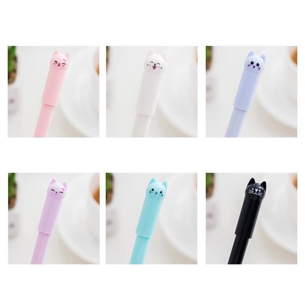 

12pcs cats gel pen cute pen stationary kawaii school supplies gel ink school stationary office suppliers kids gift off