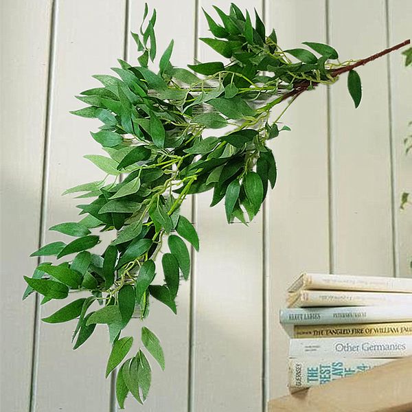 

artificial willow leaf branch plant wall background wedding home l office bar decor