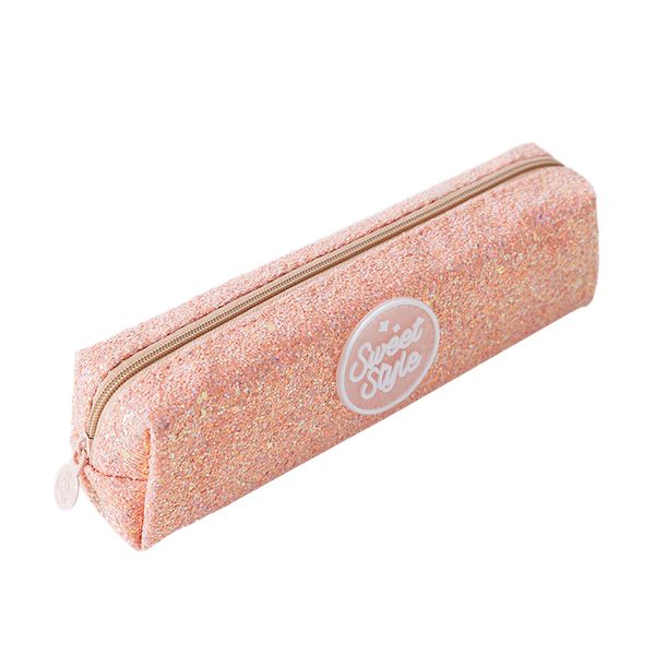 

shining pencil case glitter color sequin school supplies students stationery pencil bag girls gift bag kawaii