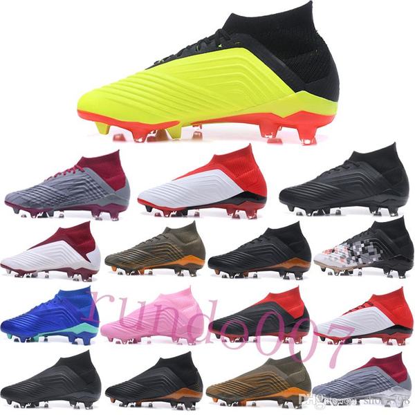 

with box 2019 crampons de football cleats predator 18+ boots mens scarpe da youth fg soccer sport shoes running scarpe sneakers chaussu88f9#