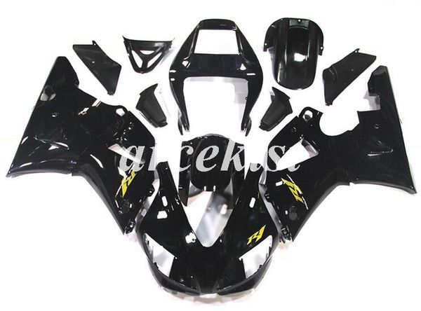 

new abs motorcycle full fairings kit fit for yamaha yzf-r1 1998 1999 98 99 bodywork set black gloss