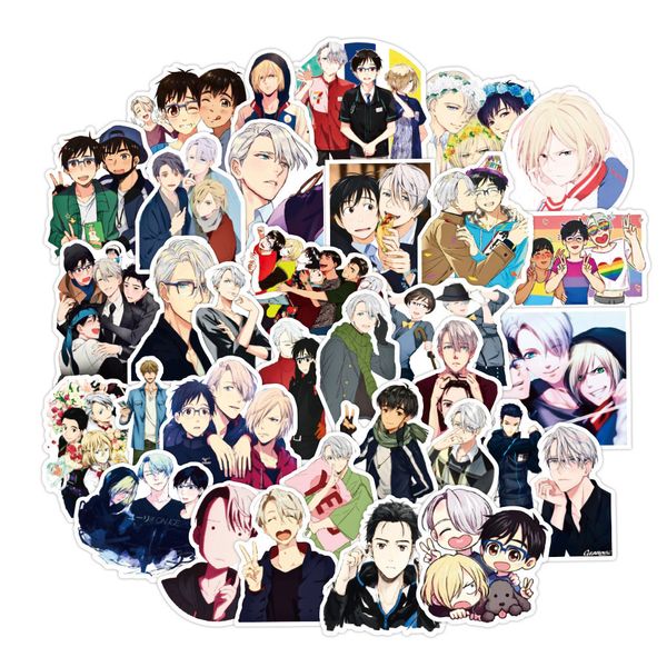 

50pcs/set yuri on ice anime small waterproof sticker for lapbike guitar car