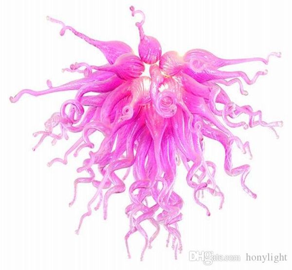 

romantic pink люстра освещение современные murano glass art люстра wedding home hotel украшения светодиодные подвесные светильники
