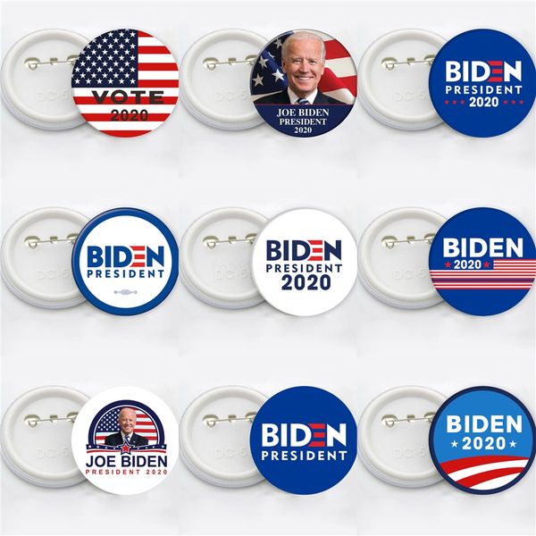 

biden brooch for us president 2020 election biden badge badge tinplate election badge blue 2.25 inch pinback button pin brooches#963